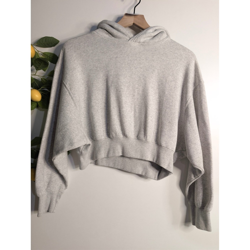 J.o&co Grey Cropped Hoodie Sz M